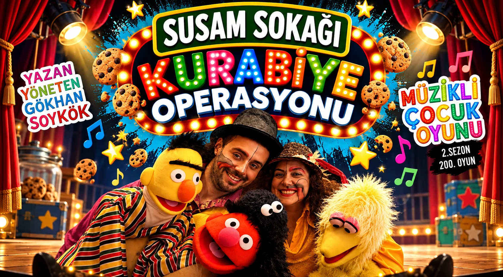 Efsane Karakterler Malatya Sahnesinde: "Susam Sokağı: Kurabiye Operasyonu" Çocuklarla Buluşuyor!